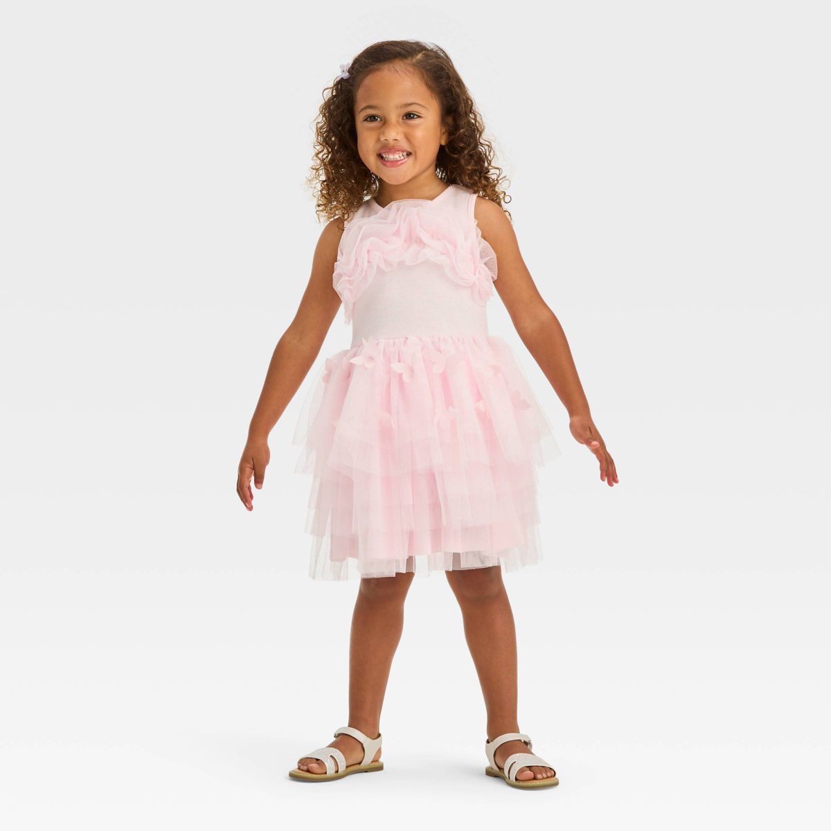 Toddler Girls' Audrey Camille Butterfly Tank Tutu Dress - Light Pink | Target