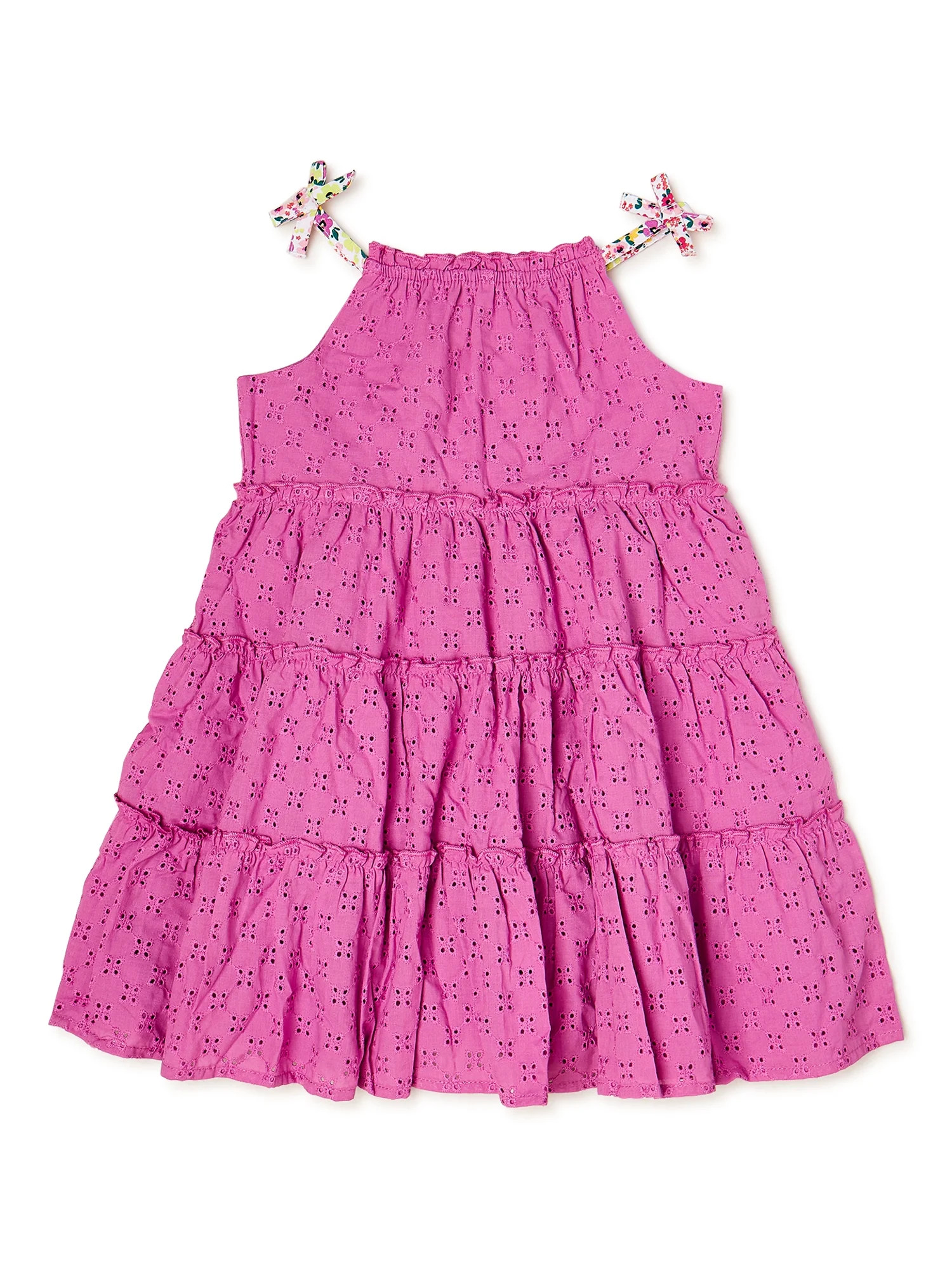 Wonder Nation Baby and Toddler Girls’ Tiered Dress, Sizes 12M-5T - Walmart.com | Walmart (US)
