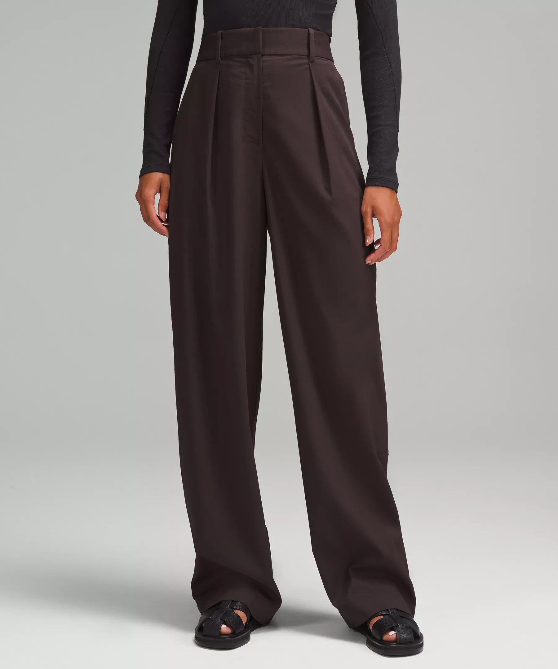 Modal-Blend Pleated High-Rise Trouser | Lululemon (US)