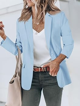 Cicy Bell Womens Casual Blazers Open Front Long Sleeve Work Office Suit Jackets Blazer | Amazon (US)
