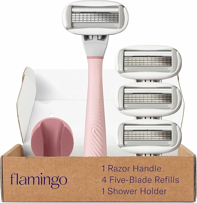 Flamingo Shaving Razor Set for Women - Original Razor Handle, 4 Blade Refills, and Shower Holder ... | Amazon (US)