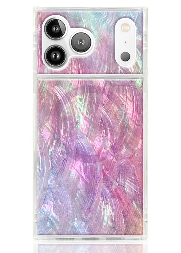 SQUARE® Pink Mother of Pearl iPhone Case | FLAUNT