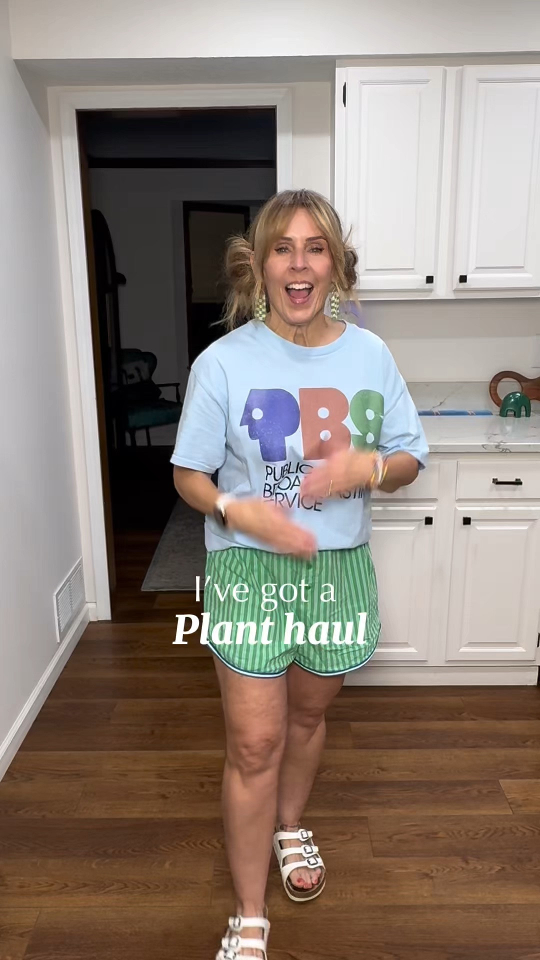 Apparently I’m a plant lady now. Wearing M in Old Navy boxers, they run a little big. PBS shirt from Amazon, wearing M. @Birkenstock US sandals are tts. Plants are all linked, as are the pots.

#LTKdayinmylife #LTKstorytime #LTKSaleAlert