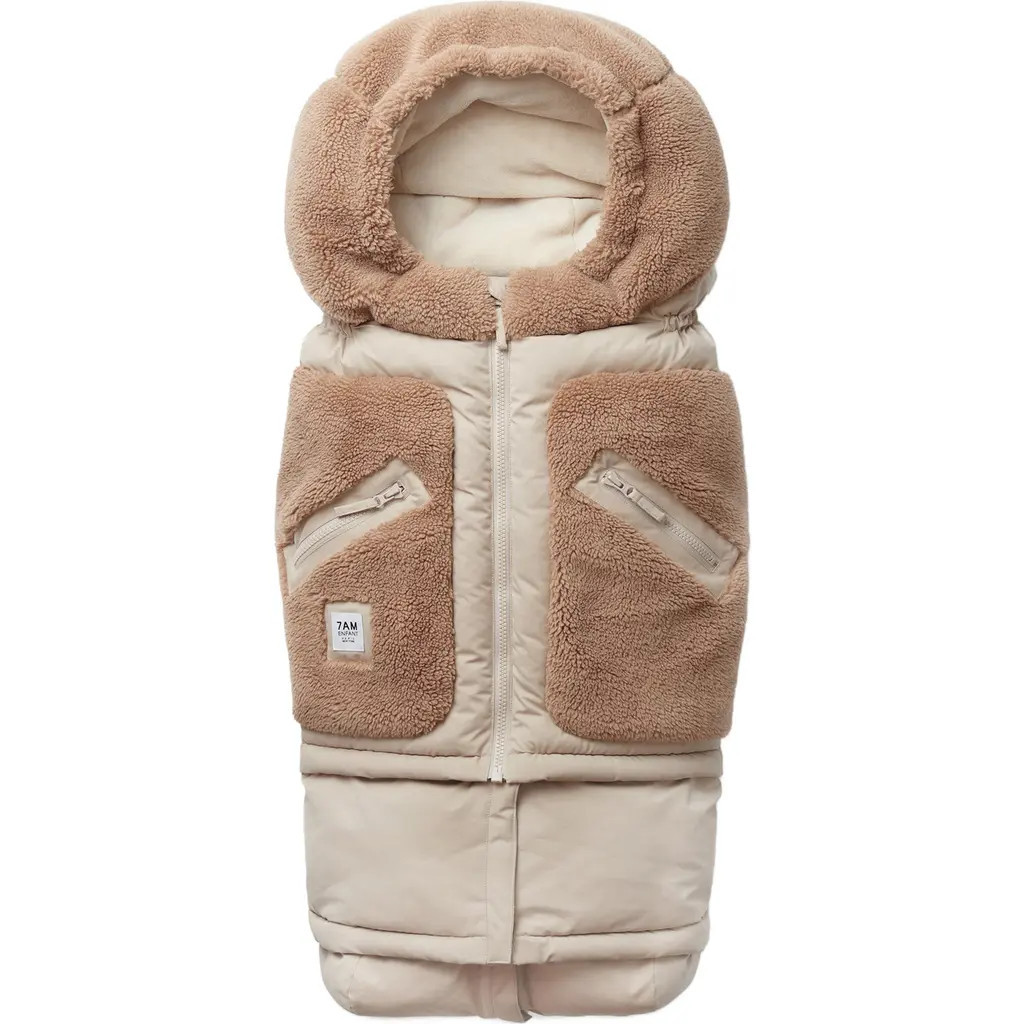 7 A.M. Enfant 212 evolution® Extendable Stroller & Car Seat Waterproof Footmuff in Oat/Cacao at Nordstrom | Nordstrom