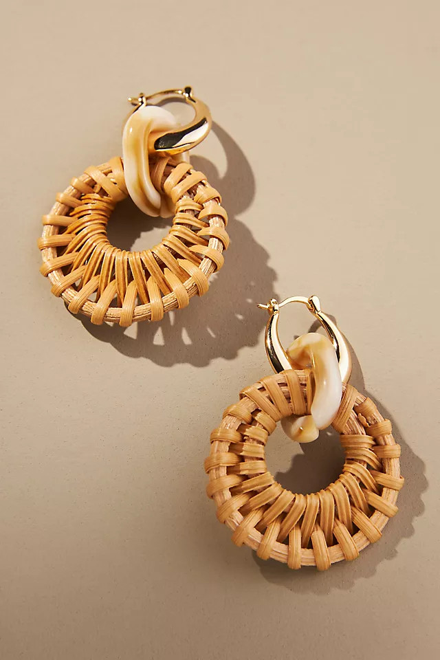 Resin Raffia Link Earrings | Anthropologie (US)