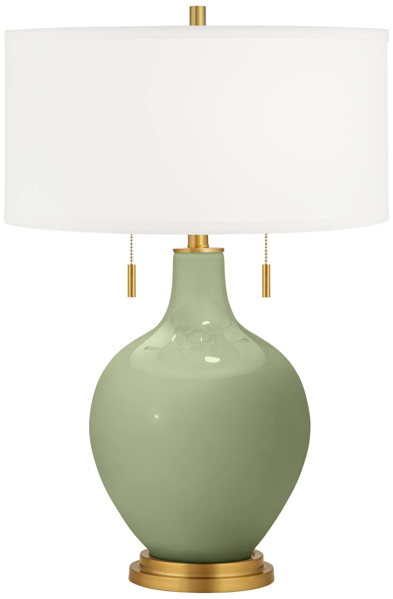 Color + Plus Toby Brass 28" Majolica Green Glass Table Lamp | Amazon (US)