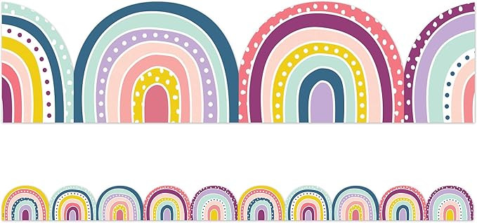 Oh Happy Day Rainbows Die-Cut Border Trim | Amazon (US)
