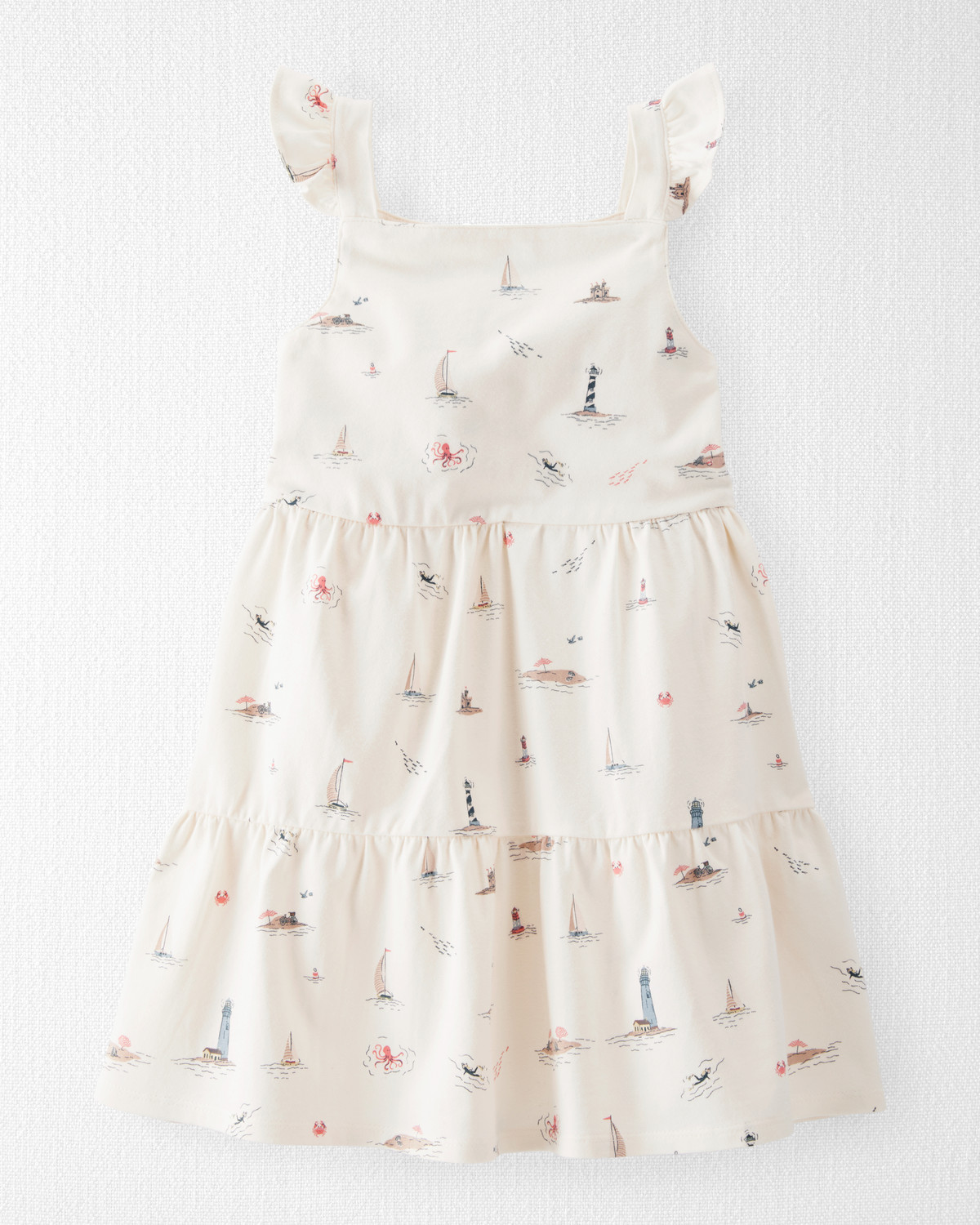 Toddler Organic Cotton Dress in Coastal Vacation Print - Little Planet | Carter's | Carter's Inc