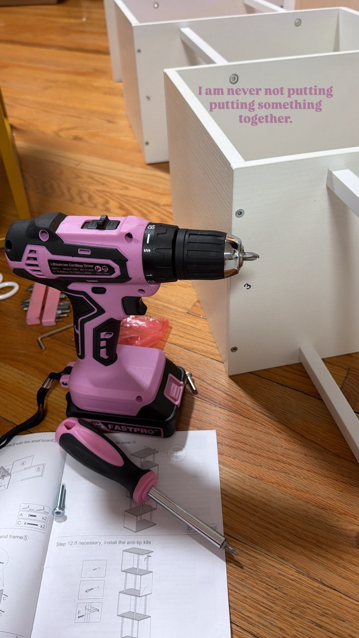 Never not putting something together ✨ Obsessed with this pink tool kit—cute and powerful—and this tiered shelving unit that came together in minutes. Ideal for small closets, apartments, or extra storage without the stress. DIY but make it chic.

#LTKFindsUnder100 #LTKHome #LTKdayinmylife