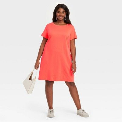 Women's Plus Size Short Sleeve T-Shirt Dress - Ava & Viv™ | Target