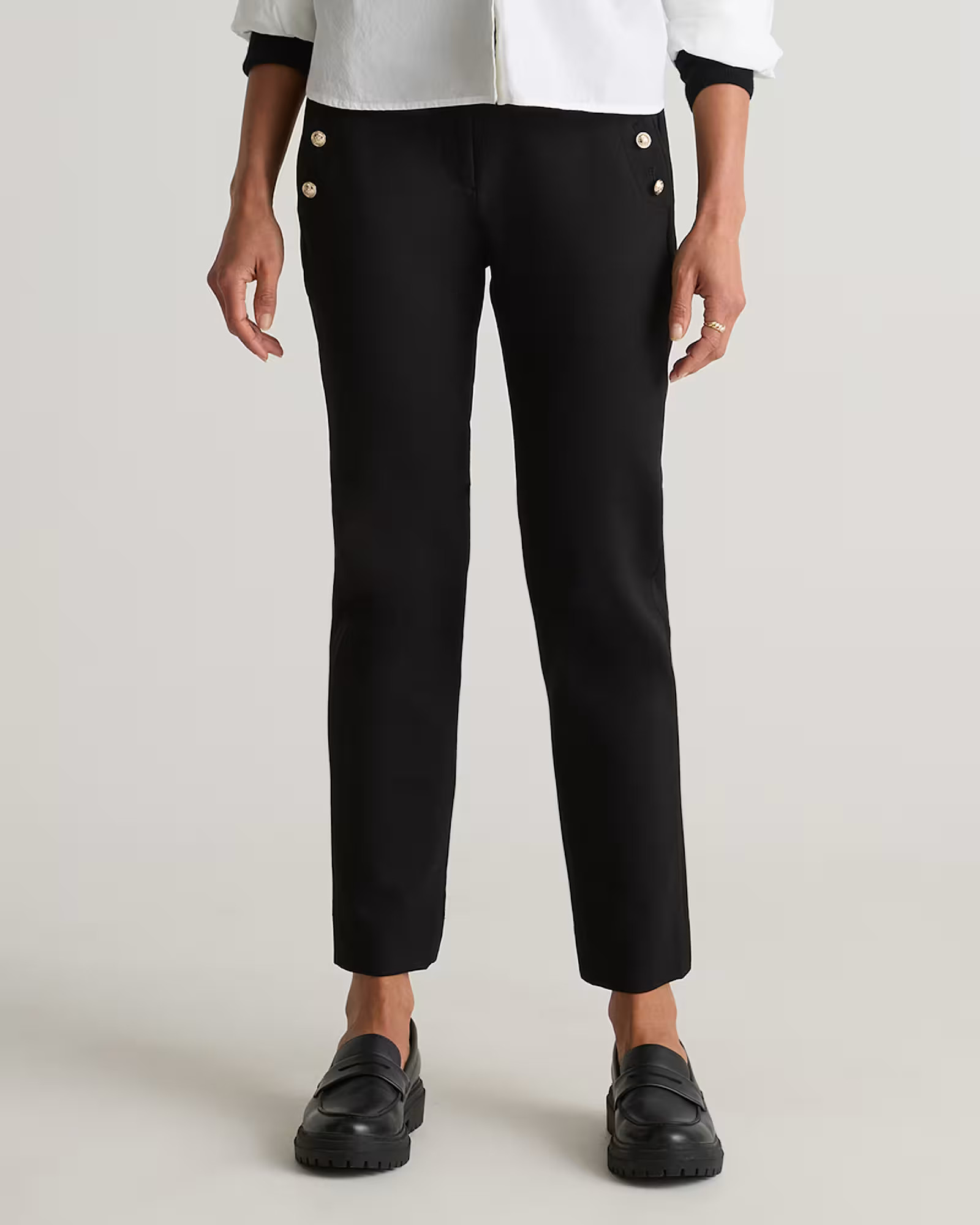 Ultra-Stretch Ponte Straight Leg Mariner Pants | Quince