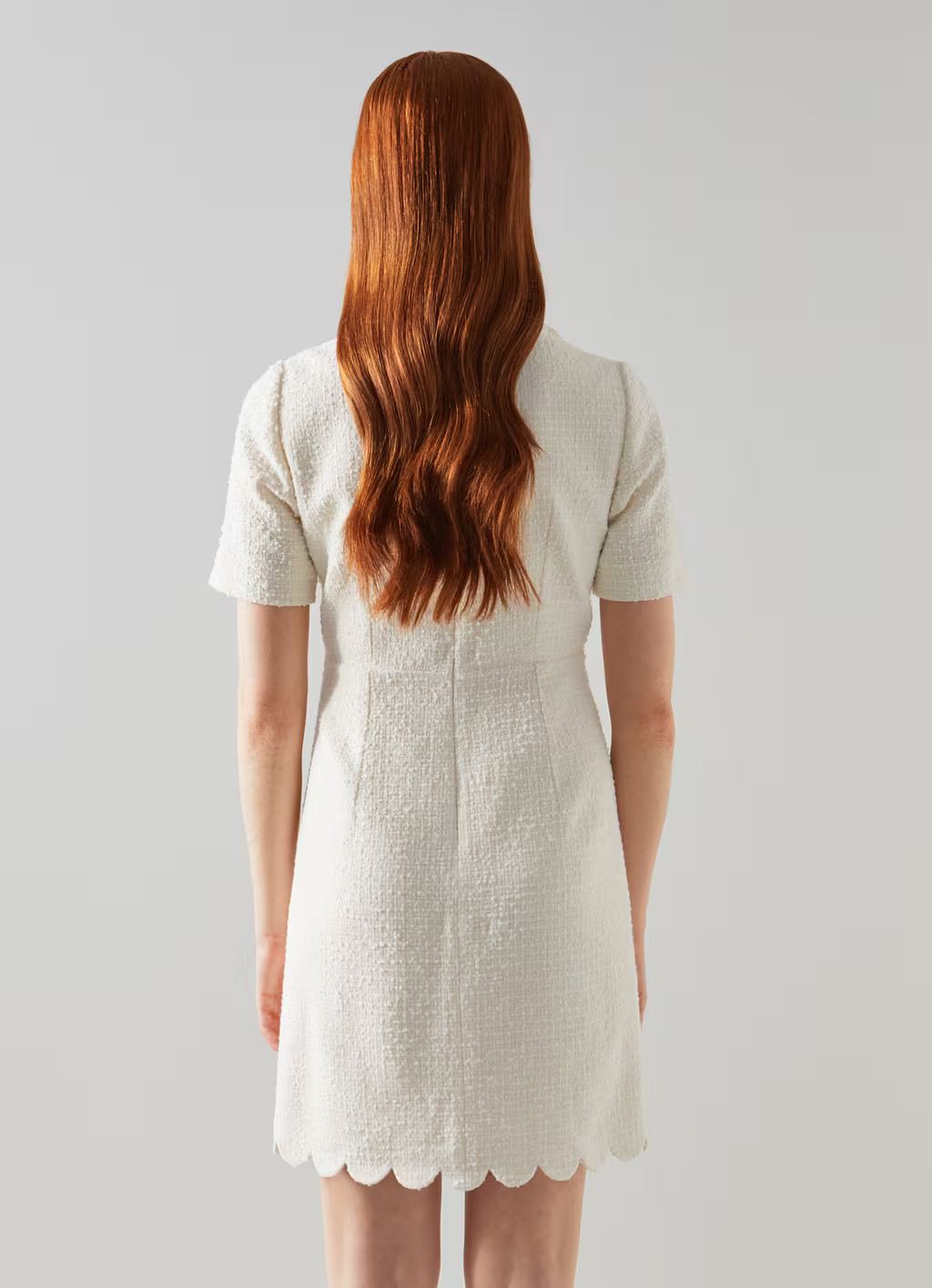 Venetia Cream Tweed Scallop Edge Dress | Clothing | Collections | L.K.Bennett, London | L.K. Bennett (UK)