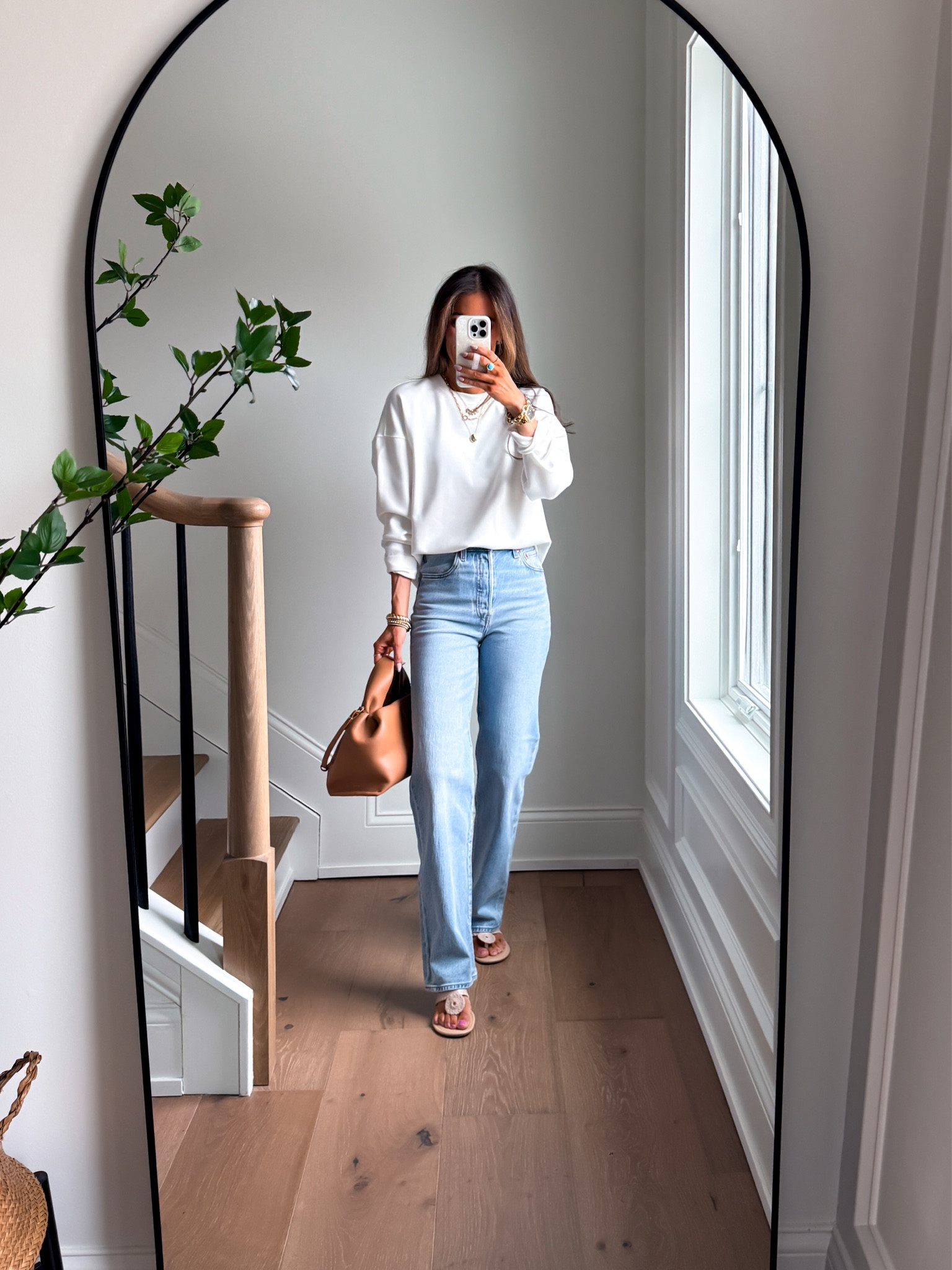 Amazon spring outfit - wearing a small in the sweatshirt and size 25 in  jeans

Summer outfits | spring outfits | vacation outfits | travel outfits | Mother’s Day outfits | Easter dress 

#LTKmomlife #LTKootd #LTKSpringSale