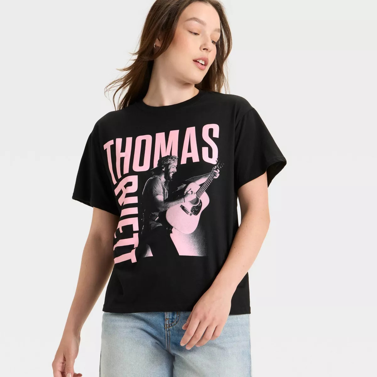 Women's Thomas Rhett Short Sleeve Graphic T-Shirt - Black | Target