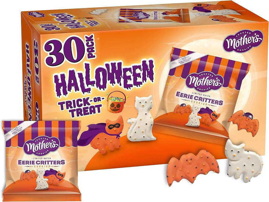 Mother\u2019s Circus Halloween Animal Cookies, Snack Pack Halloween Treats for Kids, Individually... | Amazon (US)