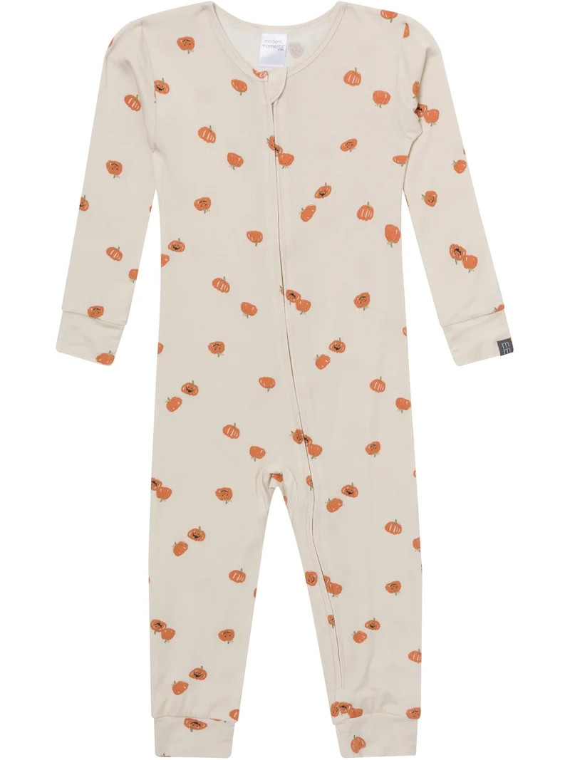 Modern Moments by Gerber Neutral Halloween Footless One-Piece Pajamas, Sizes 12 Months - 5T | Walmart (US)