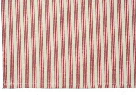 Dunroven House Ticking Stripe Tea Towel, Red/Cream | Amazon (US)