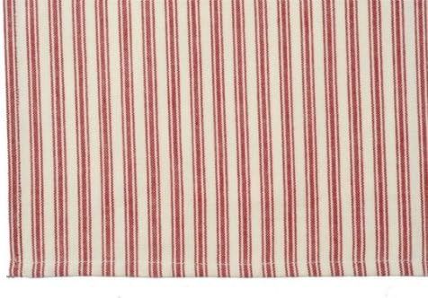 Dunroven House Ticking Stripe Tea Towel, Red/Cream | Amazon (US)