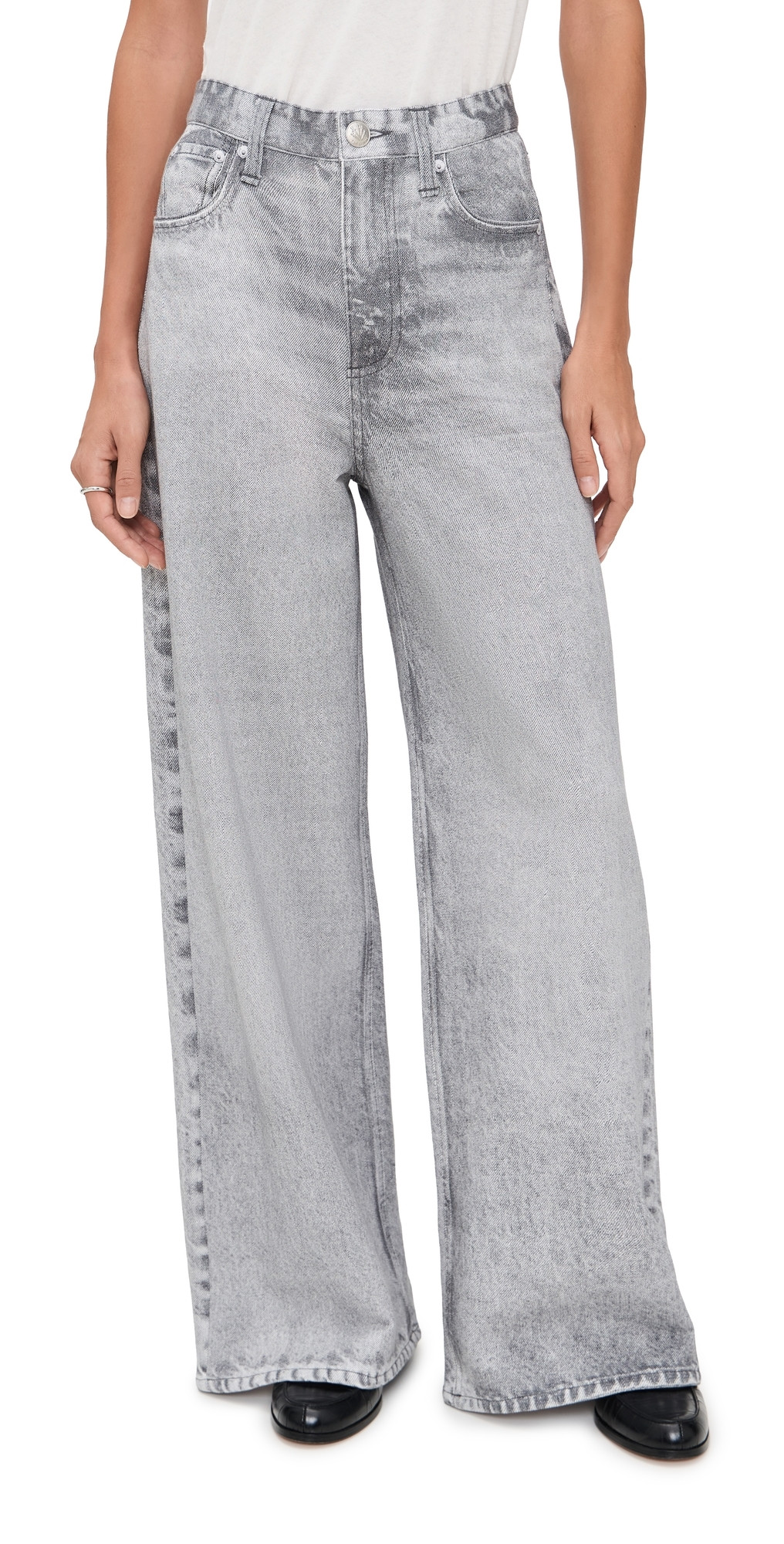 rag & bone Miramar Terry Sofie Ankle Pants Icy Grey 29 | Shopbop