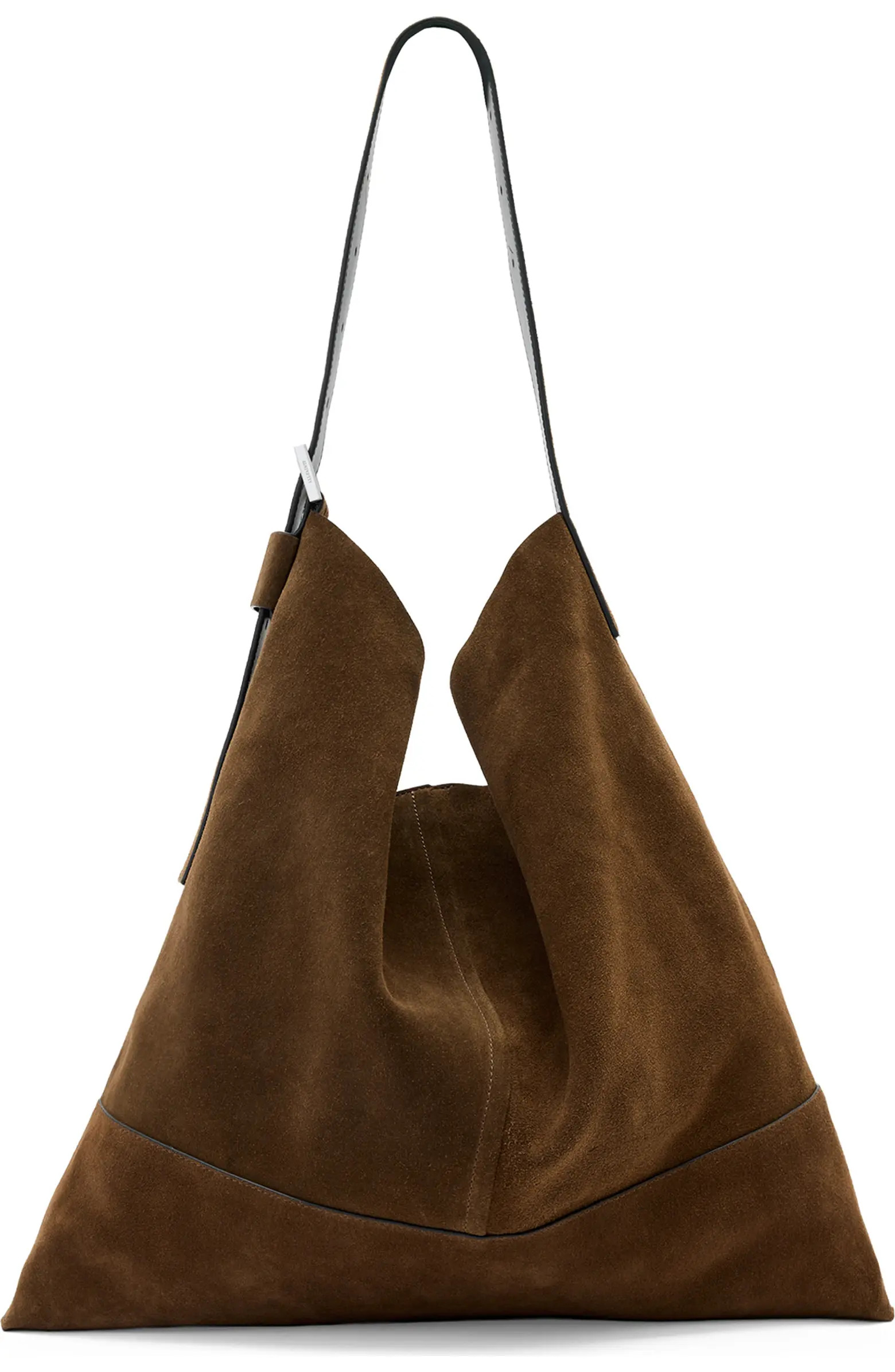 AllSaints Asha Suede Shoulder Bag | Nordstrom | Nordstrom