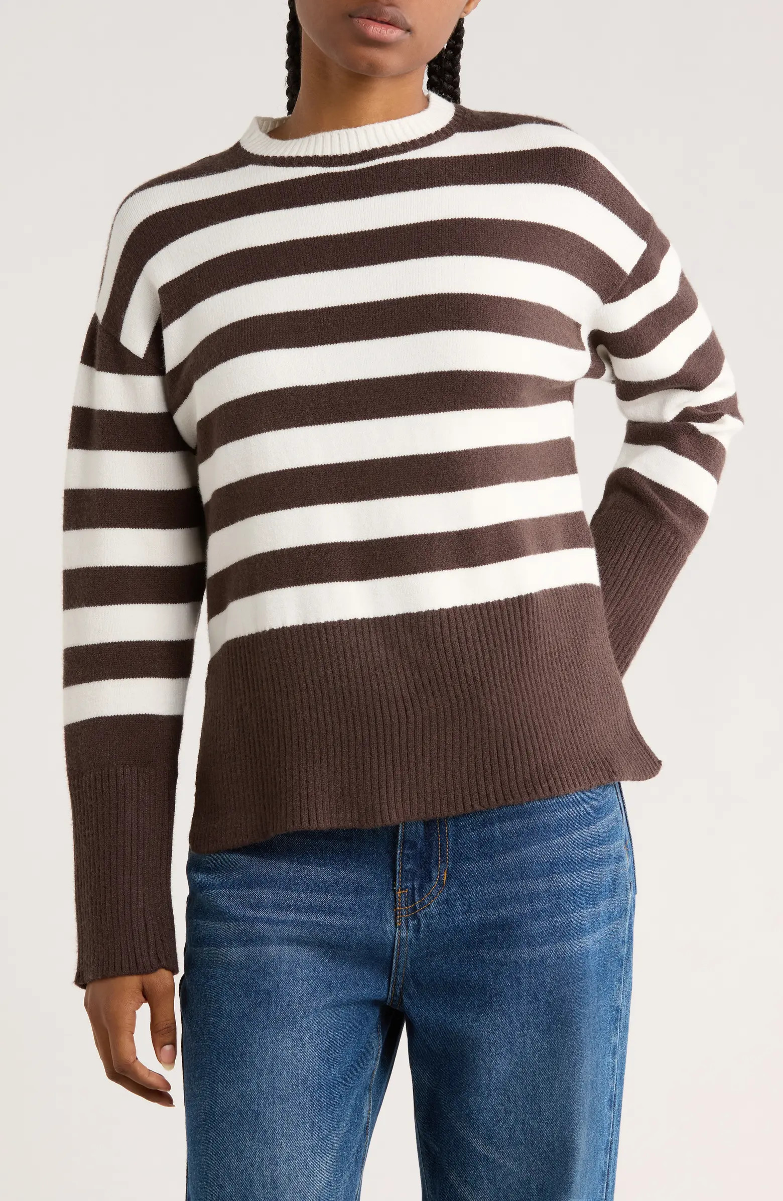 Vigoss Stripe Side Slit Sweater | Nordstromrack | Nordstrom Rack
