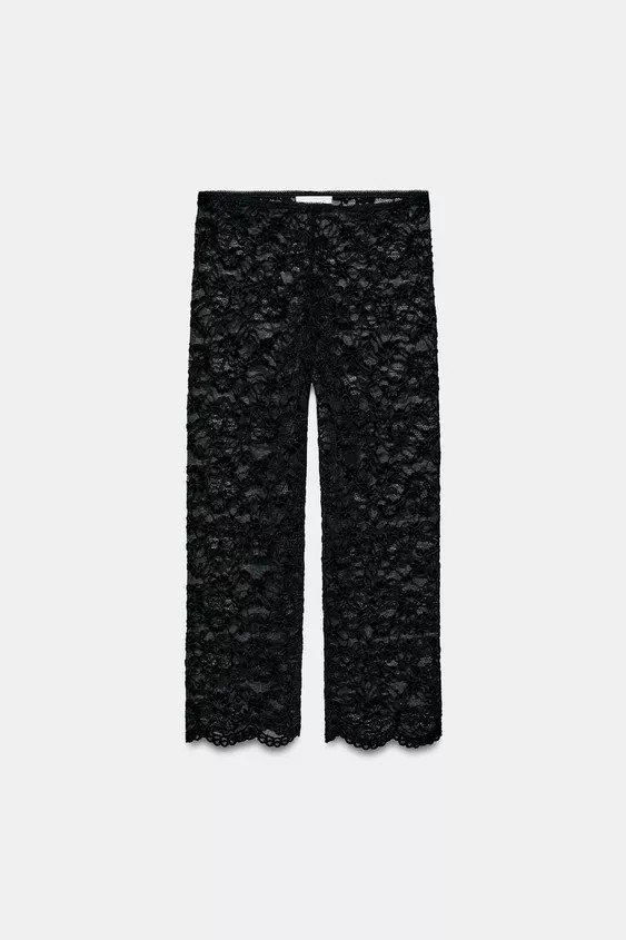 LACE CAPRI LEGGINGS | Zara UK