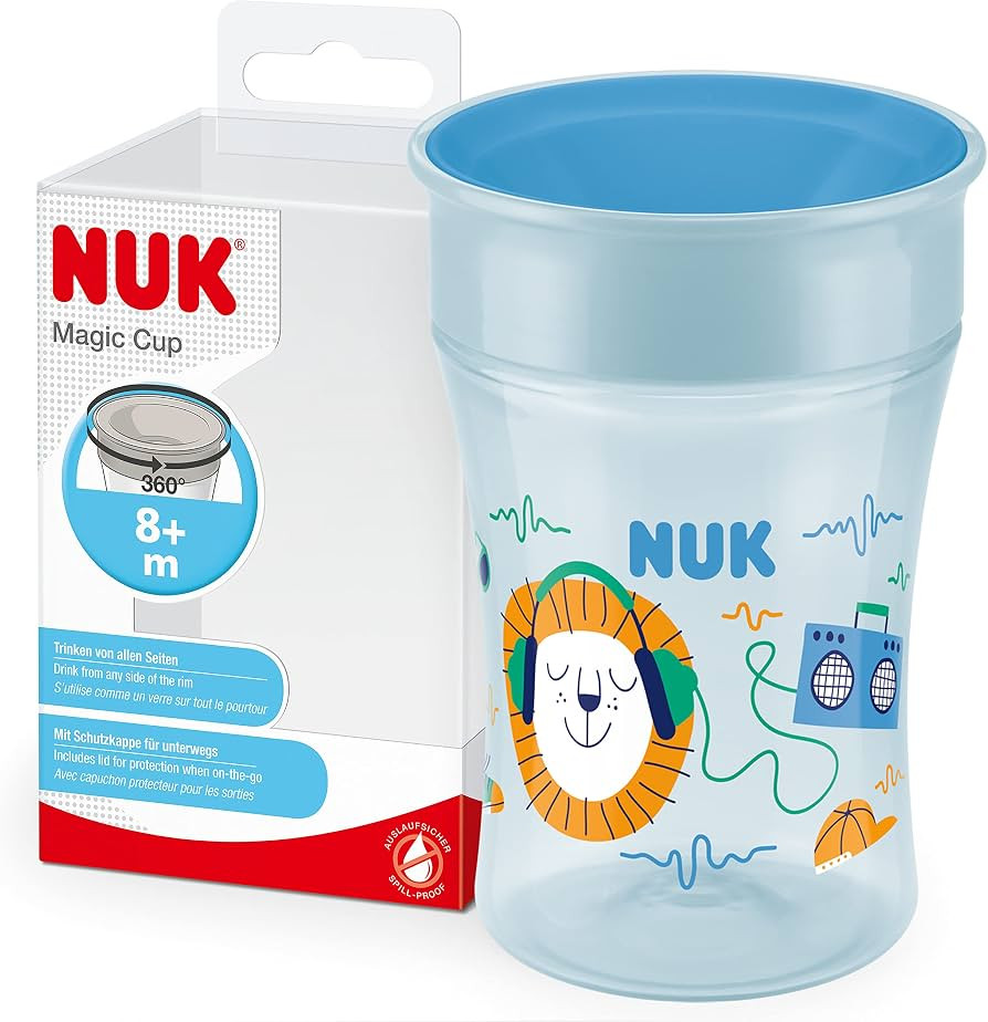 NUK Magic Cup Trinklernbecher | 8+ Monate | 230 ml | auslaufsicherer 360°-Trinkrand | BPA-frei |... | Amazon (DE)