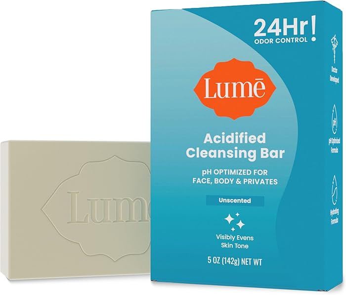 Lume Acidified Body Cleansing Bar - 24 Hour Odor Control - Removes Odor Better than Soap - Moistu... | Amazon (US)