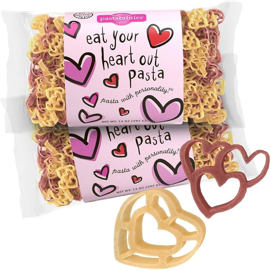 Pastabilities Fun Shaped Pasta for Kids - Eat Your Heart Out Pasta - Valentines and Love Fun Them... | Amazon (US)