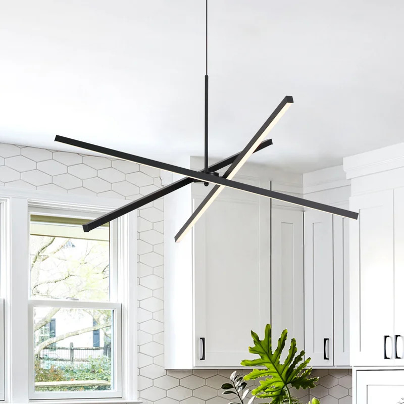 Zhangjing3 Modern Chandelier Sputnik LED Kitchen Island Remote Dimmable | Wayfair North America