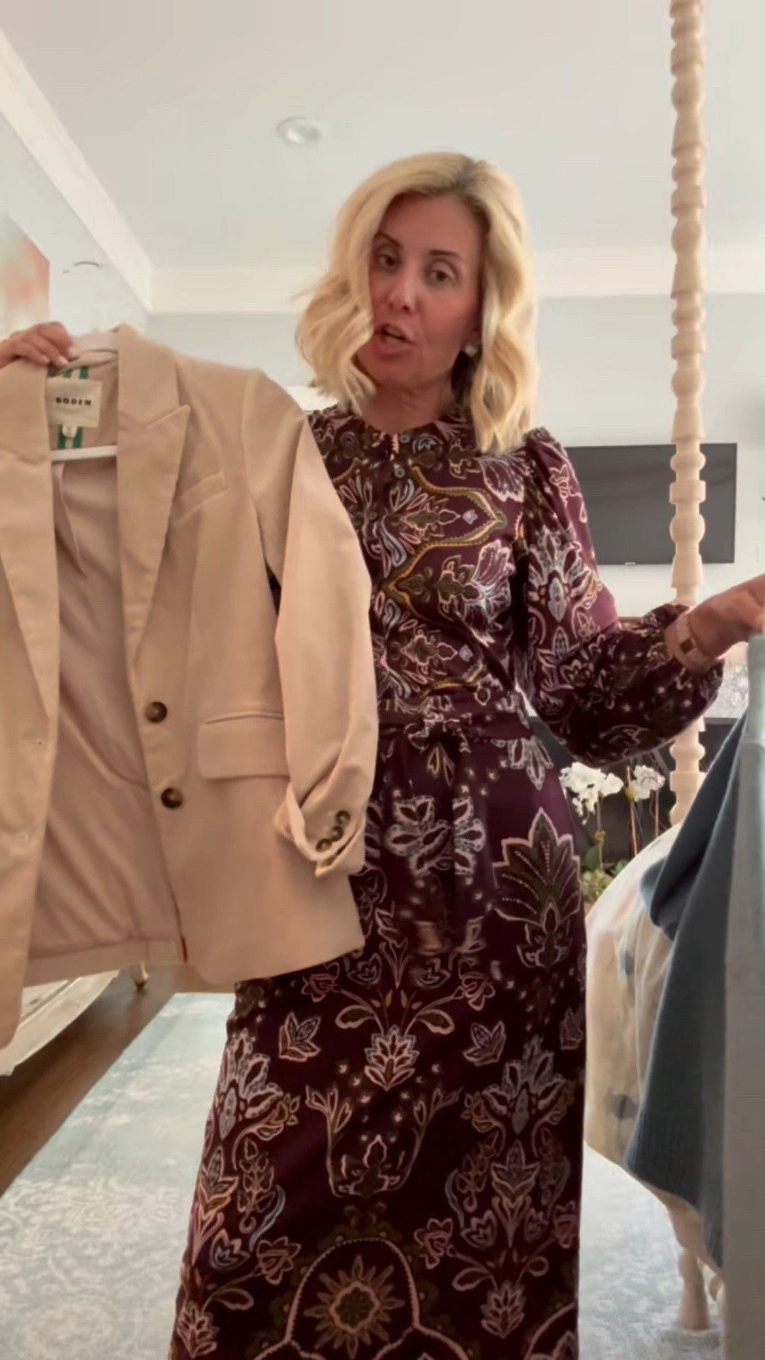 Quick change and turn around and I need yalls help!!  What do I wear tonight?
Dress - 2 
Blazer - 2R
Jeans - 26P

*code RNMV for 15% off new styles ￼

#LTKdayinmylife #LTKmomlife #LTKstorytime