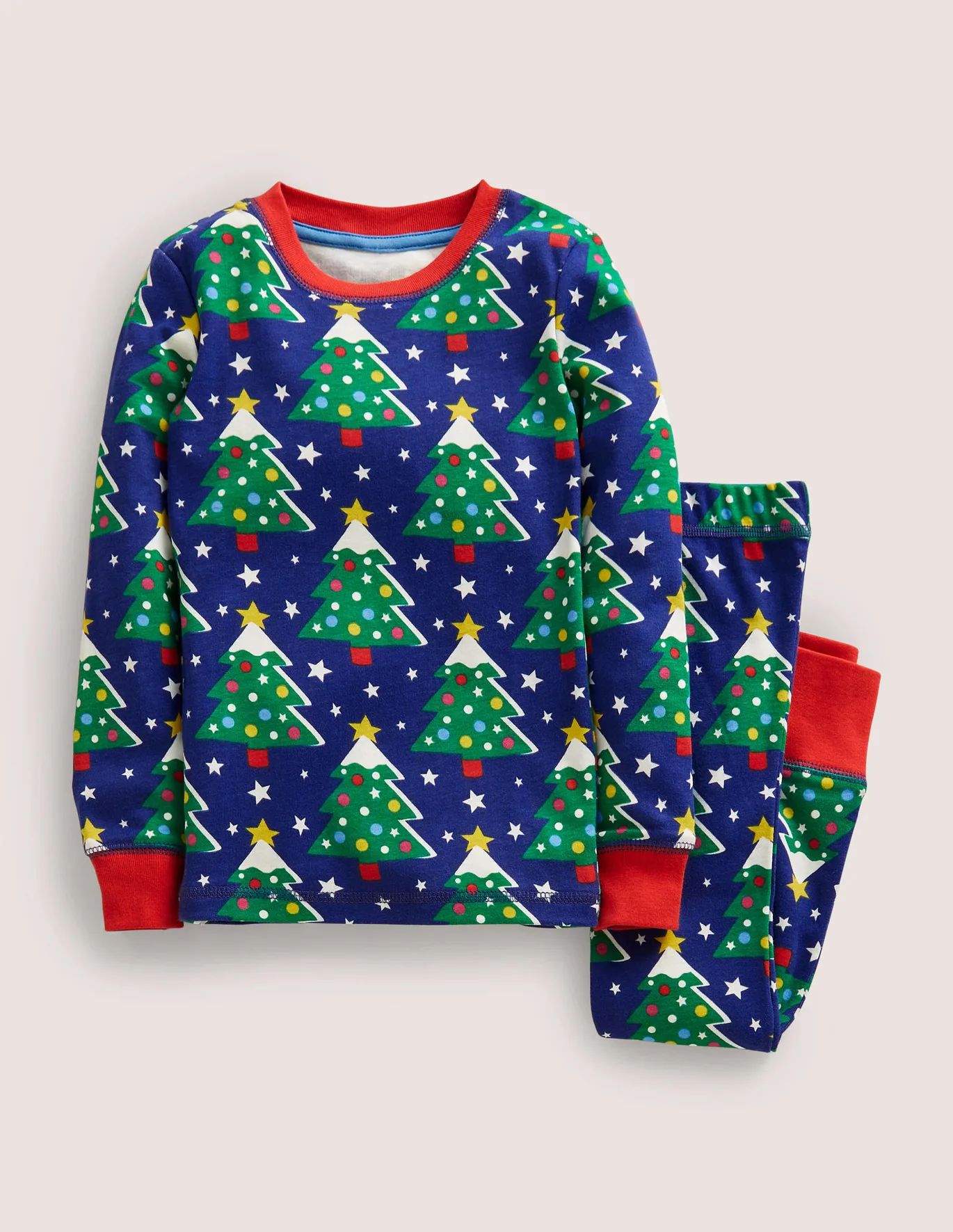 Snug Glow-in-the-dark Pajamas - Starboard Christmas Trees | Boden (US)