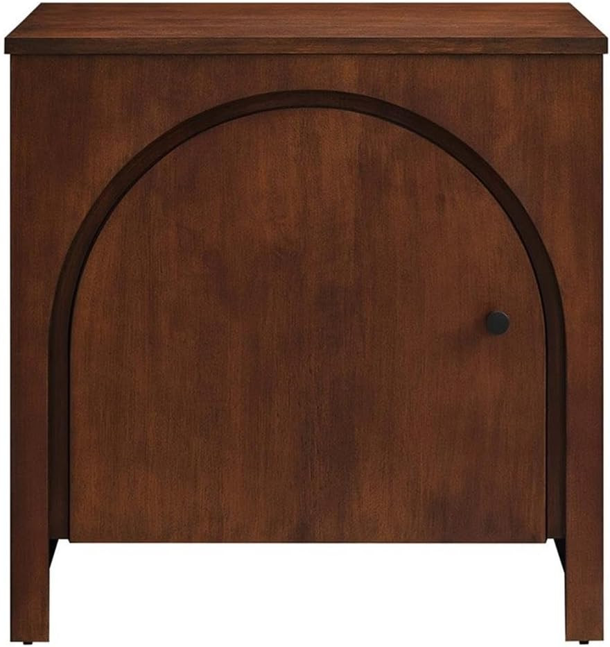 Modway Appia Mid-Century Modern Nightstand in Walnut Wood Veneer - Arched Door Bedside Table with... | Amazon (US)