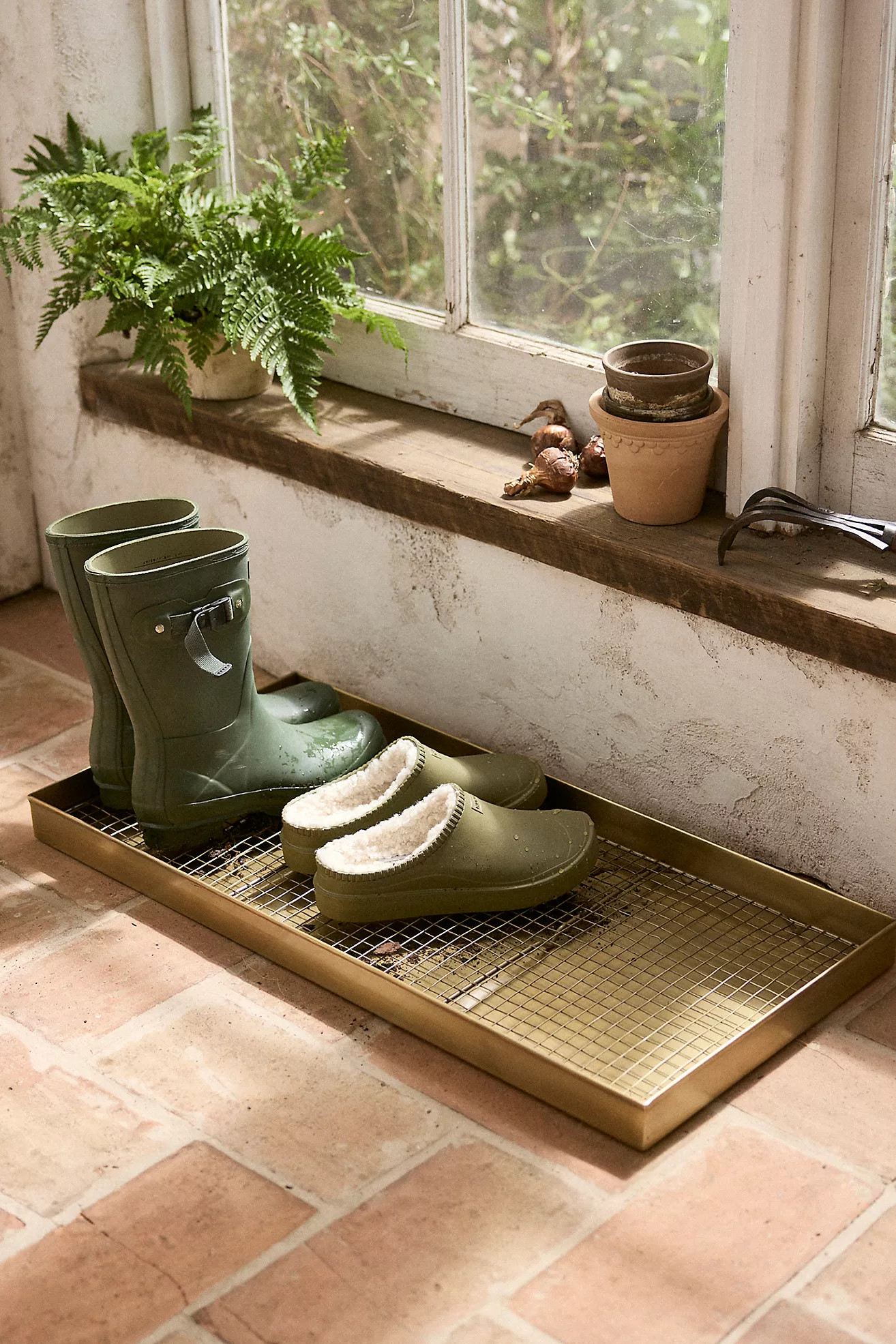 Boot Tray, Brass | Anthropologie (US)