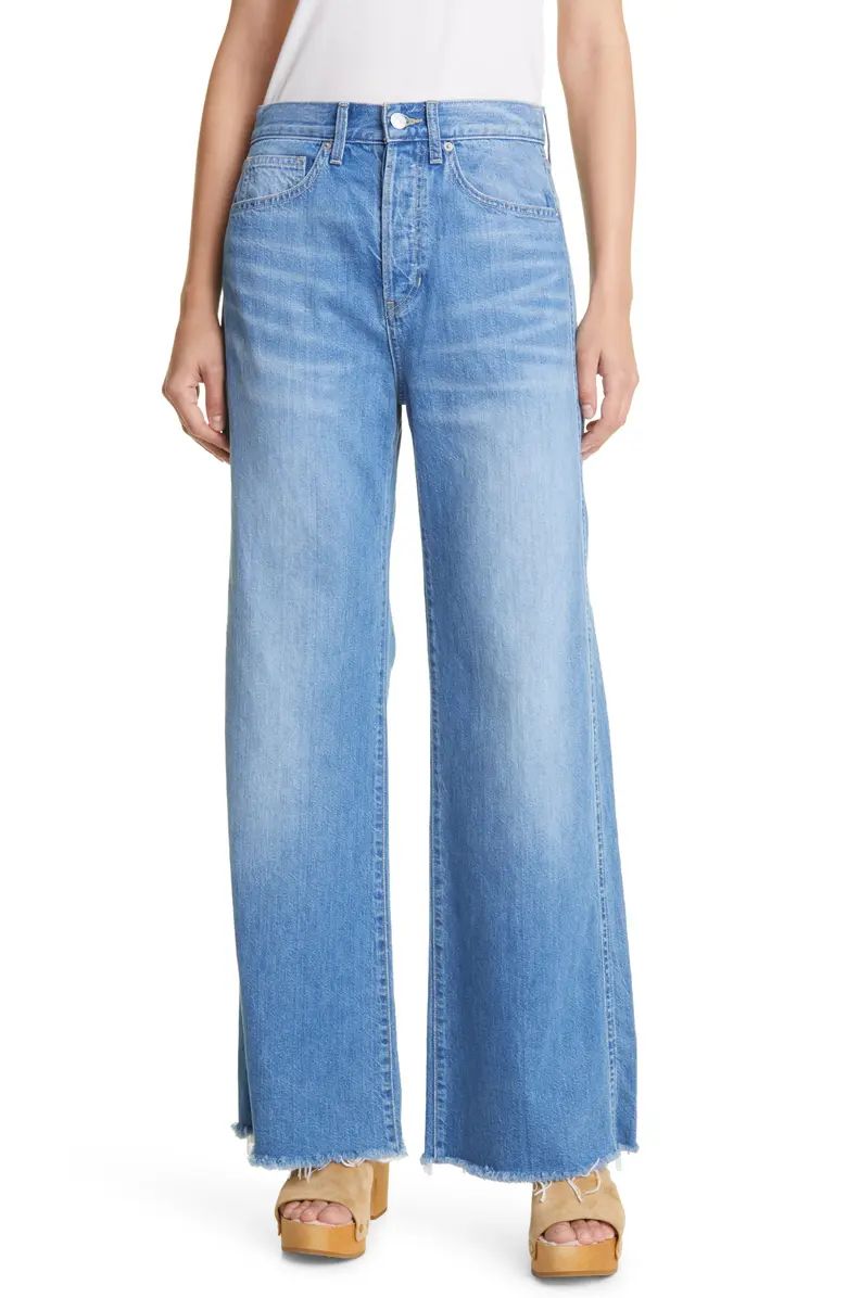 Taylor High Waist Rigid Wide Leg Raw Hem Jeans | Nordstrom