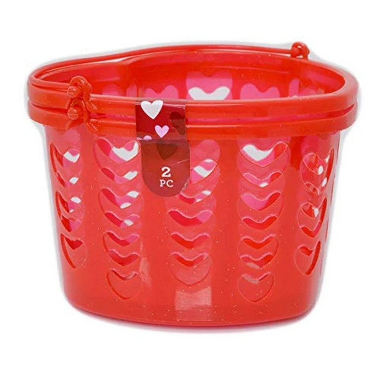 Greenbrier Love Gift Basket with Handle 2pack Red for Valentines Day Or Just Because Heart 5.5"x5... | Walmart (US)