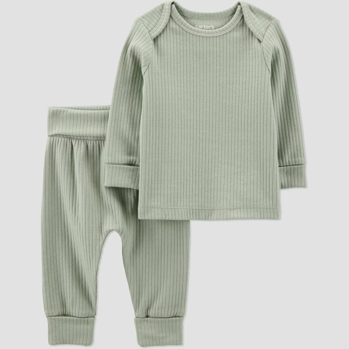 Carter's Just One You® Baby 2pc Textured Knit Top & Bottom Set - Green | Target