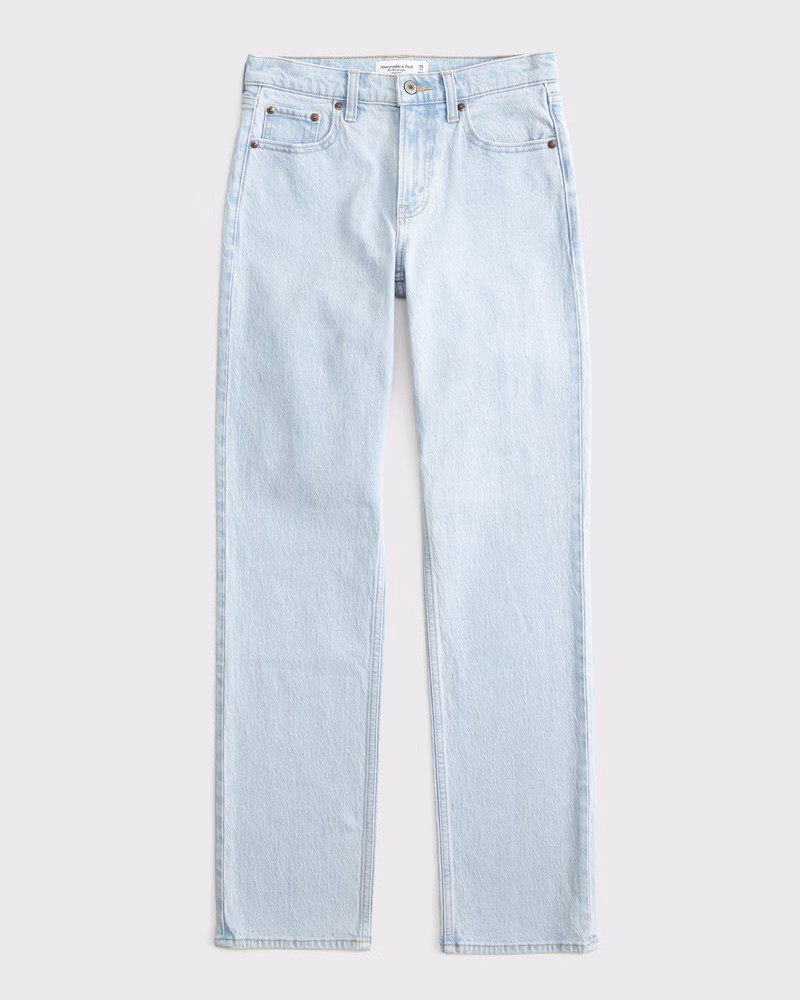 Women's Mid Rise 90s Straight Jean | Women's Bottoms | Abercrombie.com | Abercrombie & Fitch (US)
