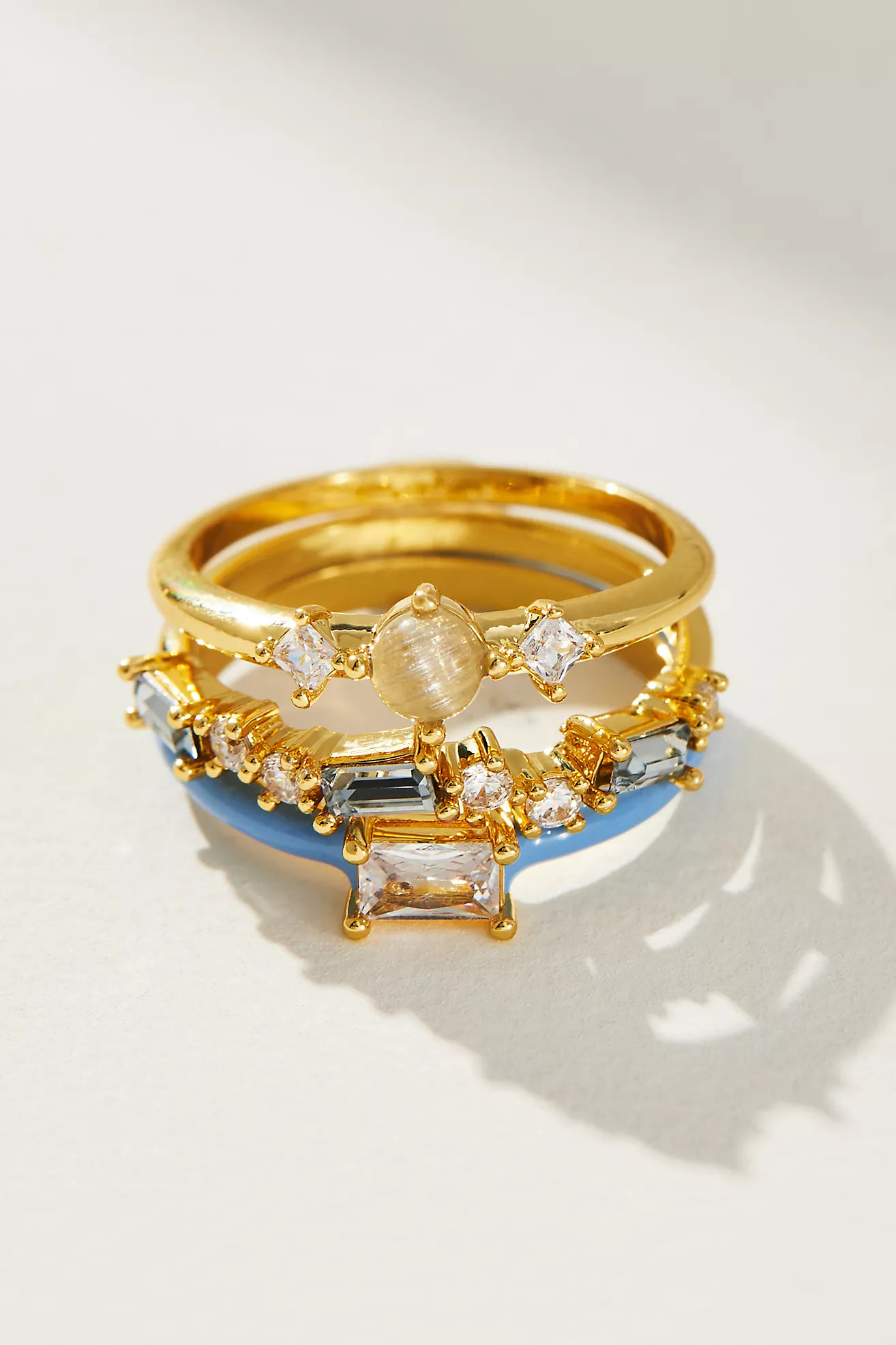 Enamel Stacking Rings, Set of 3 | Anthropologie (US)