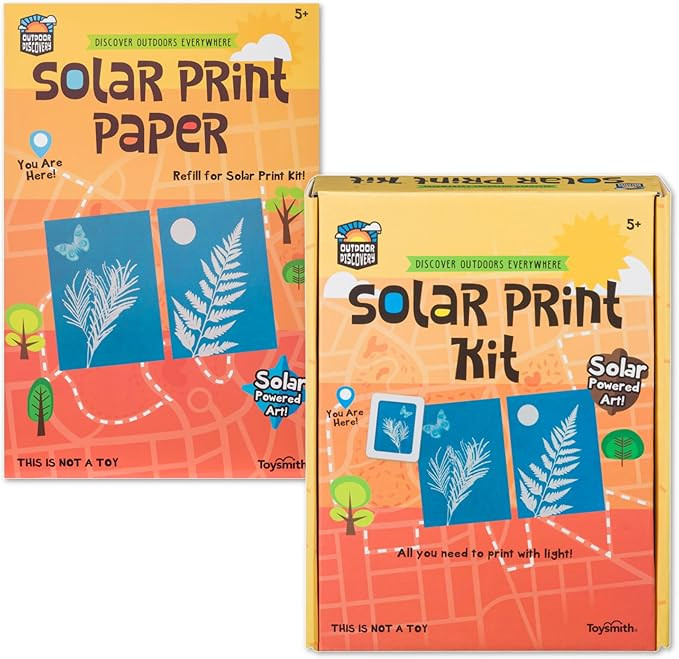 Toysmith Outdoor Discovery Solar Print Kit Bundle - Sun Print Paper Set for Kids - Includes 36 Sh... | Amazon (US)