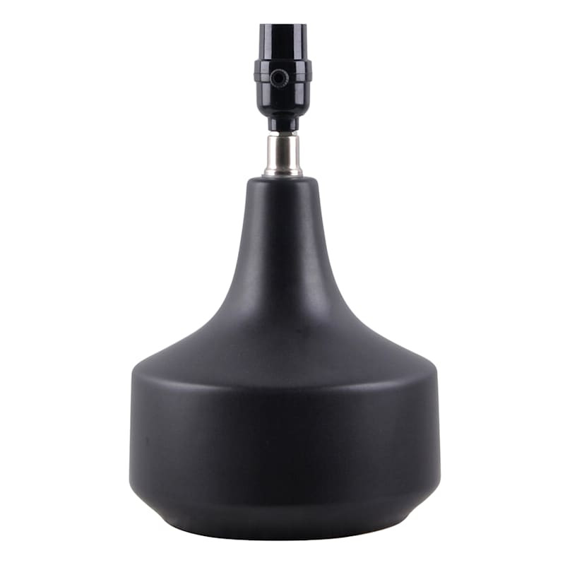 Black Wide Ceramic Accent Lamp, 13" | At Home