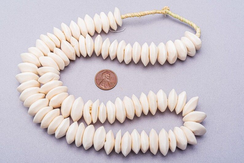 80 African Bone Beads from Kenya. Handmade Recycled Bone Home Decor Beads. AB-61 | Etsy (US)