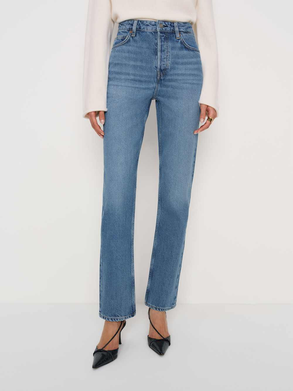 Cynthia High Rise Straight Jeans | Reformation (Global)