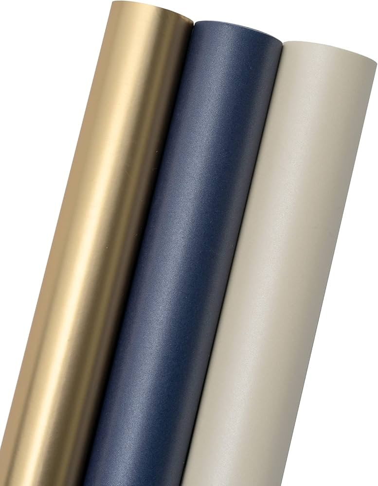 MAYPLUSS Wrapping Paper Roll, Mini Roll 17in *120in Per Roll Solid Paper Roll,Metallic Shine for ... | Amazon (US)