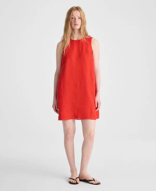 Mini Shift Dress in 100% Linen | Madewell