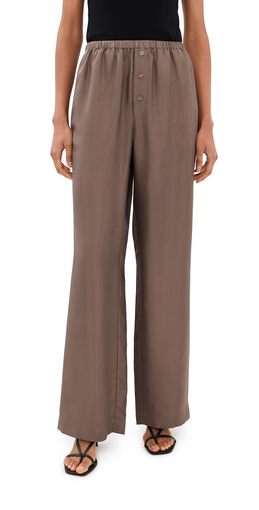 Róhe Relaxed Silk Trousers Taupe 40 | Shopbop