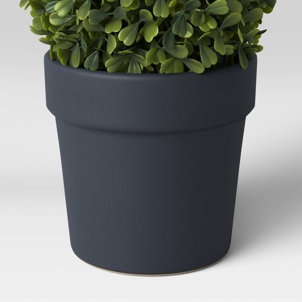Faux Boxwood in Black Pot - Threshold™ | Target