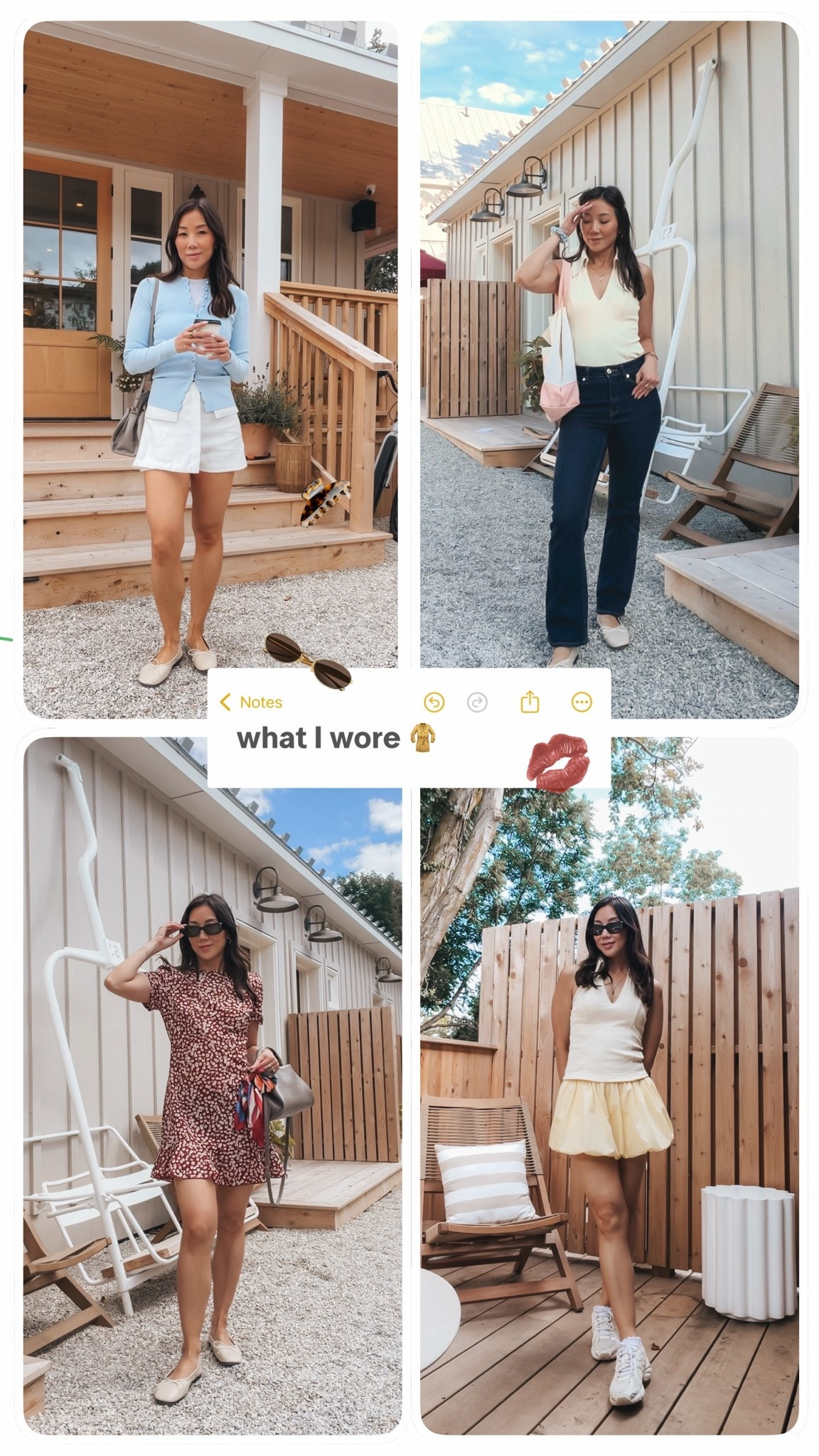 Cottage vacation outfits: the easy, chic and mom friendly outfits I wore on my cottage trip last week: sundresses, cardigan & shorts, a good pair of denim and we love a set to mix and match. @Aritzia @Quince @WISKII

#LTKcanada #LTKpetite #LTKtravel