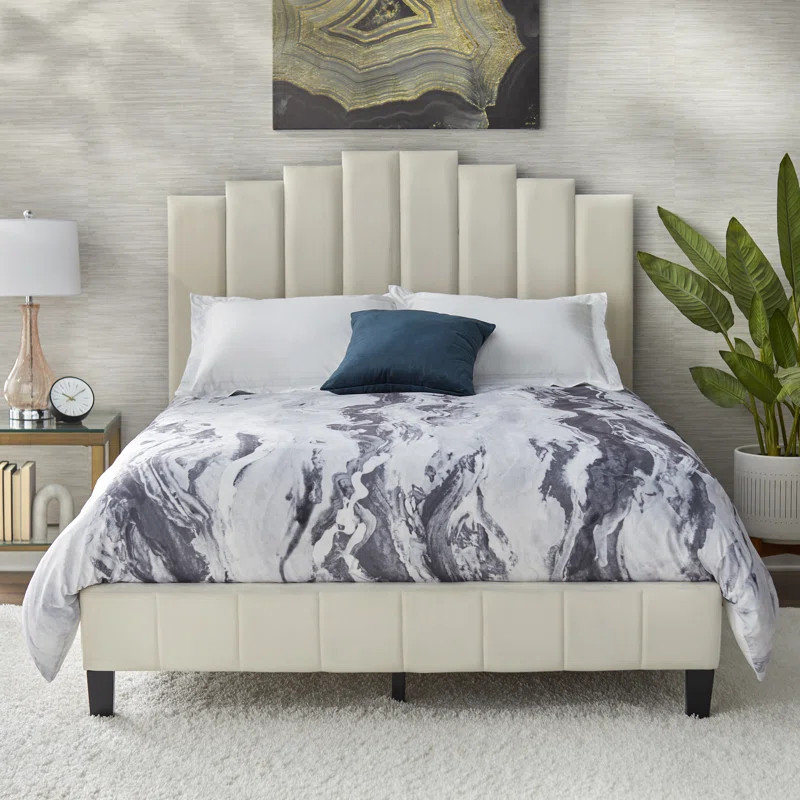 Niklaus Upholstered Low Profile Platform Bed | Wayfair North America