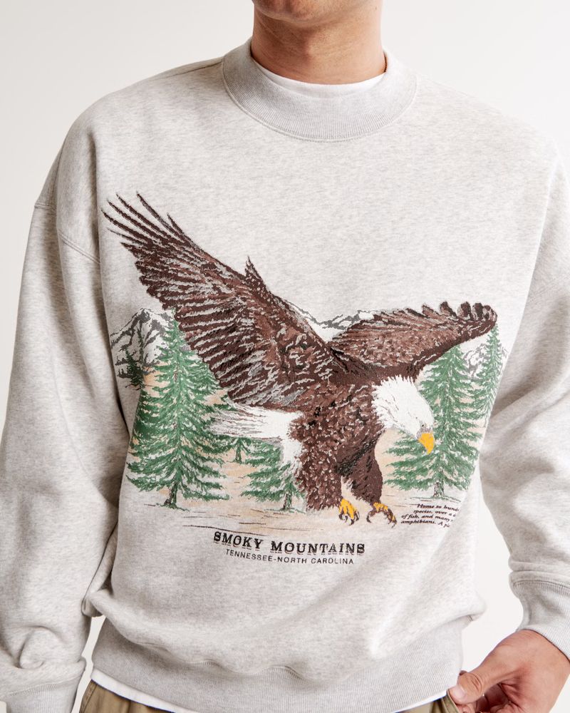 Smoky Mountains Graphic Crew Sweatshirt | Abercrombie & Fitch (US)